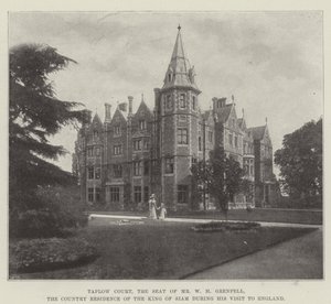 Taplow Court, siedziba pana WH Grenfell, wiejska rezydencja króla Syjamu podczas jego wizyty w Anglii autorstwa English Photographer