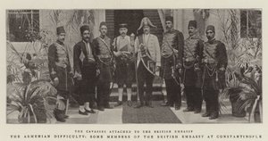 Trudność ormiańska, niektórzy członkowie ambasady brytyjskiej w Konstantynopolu autorstwa English Photographer