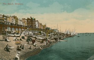 Plaża, Brighton. Pocztówka wysłana w 1913 roku. autorstwa English Photographer