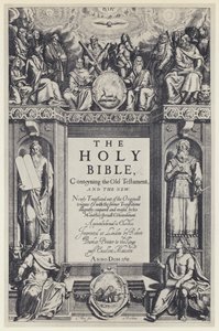 Biblia, R Barker 1611 (zdjęcie czarno-białe) autorstwa English Photographer