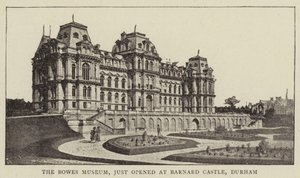 Muzeum Bowes, właśnie otwarte w zamku Barnard, Durham autorstwa English Photographer