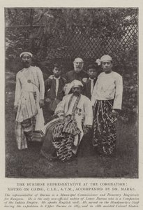 Przedstawiciel Birmy w koronacji, Maung On Gaing, CIE, ATM, w towarzystwie dr Marks autorstwa English Photographer