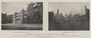 The Burning of Queenwood College, niedaleko Romsey, Hants, 10 czerwca autorstwa English Photographer