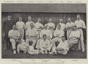 Cape Team of Cricketers, którzy rozpoczynają grę 21 maja w Sheffield Park autorstwa English Photographer
