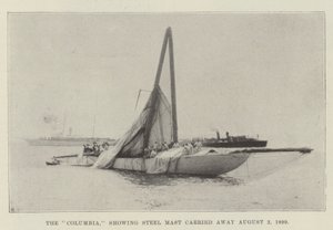 Columbia, ukazujący Steel Mast zabrany 2 sierpnia 1899 r. autorstwa English Photographer