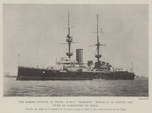 Coming Durbar w Delhi, HMS Renown, który ma przenieść księcia Connaught do Indii autorstwa English Photographer