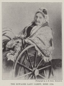 Wdowa Lady Carew, urodzona w 1798 r. autorstwa English Photographer