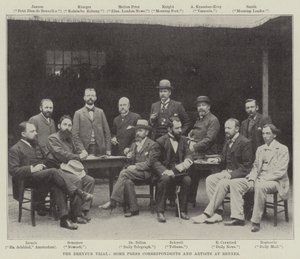 Proces Dreyfusa, niektórzy korespondenci prasowi i artyści w Rennes autorstwa English Photographer