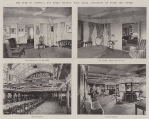 The Duke of Cornwall and Yorks Colonial Tour, Royal Apartments na pokładzie Ophir autorstwa English Photographer