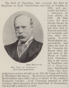 Hrabia Clarendon, nowy Lord Chamberlain autorstwa English Photographer