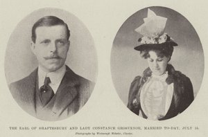 Hrabia Shaftesbury i lady Constance Grosvenor poślubili dziś, 15 lipca autorstwa English Photographer