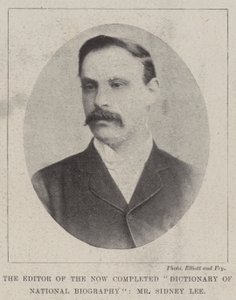 Redaktor Nowo ukończonego słownika biografii narodowej, pan Sidney Lee autorstwa English Photographer
