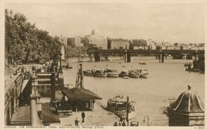 Nabrzeże od Westminster Bridge Steps, Londyn autorstwa English Photographer