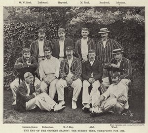 Koniec sezonu krykieta, drużyna Surrey, mistrzowie na rok 1895 autorstwa English Photographer
