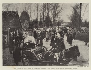 Pogrzeb księcia Henryka z Battenberg, 5 lutego 1896, przybycie ciała do kościoła Whippingham autorstwa English Photographer