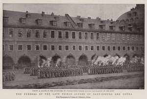 Pogrzeb zmarłego księcia Alfreda Sachsen-Coburg-Gotha autorstwa English Photographer