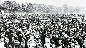 Wielkie głosowanie na demonstrację kobiet w Hyde Parku, niedziela, 12 czerwca 1908 r. autorstwa English Photographer