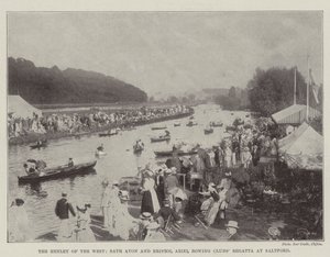 Regaty Henley of the West, Bath Avon i Bristol Ariel Rowing Clubs w Saltford autorstwa English Photographer