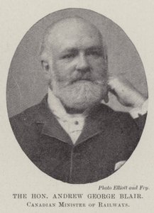 Szanowny Andrew George Blair, kanadyjski Minister Kolei autorstwa English Photographer