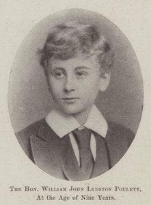 Czcigodny William John Lydston Poulett, w wieku dziewięciu lat autorstwa English Photographer