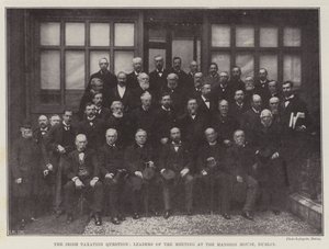 Kwestia irlandzkiego opodatkowania, Liderzy Spotkania w Mansion House, Dublin autorstwa English Photographer