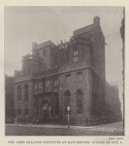 John Rylands Institute w Manchesterze, otwarty 6 października autorstwa English Photographer