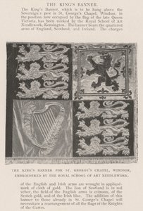 Sztandar Królów do kaplicy św. Jerzego w Windsor, wyhaftowany przez Royal School of Art Needlework autorstwa English Photographer