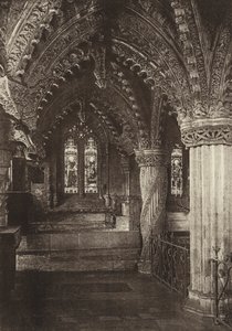 The Lady Chapel, Rosslyn Chapel, Midlothian (zdjęcie czarno-białe) autorstwa English Photographer