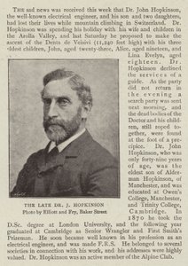 Późny dr J Hopkinson autorstwa English Photographer