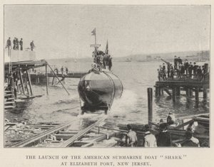 Wodowanie American Submarine Boat Shark w Elizabeth Port, New Jersey autorstwa English Photographer