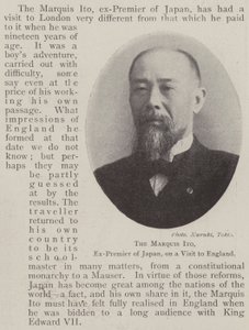 Markiz Ito, były premier Japonii, z wizytą w Anglii autorstwa English Photographer