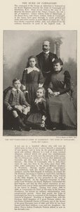 Nowy głównodowodzący w Aldershot, książę Connaught, ze swoją rodziną autorstwa English Photographer