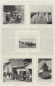 Nowa epoka w historii Ojca Nilesa, sceny w Kairze autorstwa English Photographer