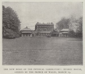 Nowy Dom Laboratorium Fizycznego, Bushey House, otwarty przez księcia Walii, 19 marca autorstwa English Photographer
