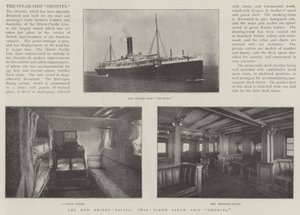 Nowy dwuśrubowy parowiec Orient-Pacific Orontes autorstwa English Photographer