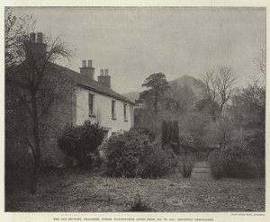 Stara plebania w Grasmere, w której Wordsworth mieszkał w latach 1811-1813, niedawno zburzona autorstwa English Photographer