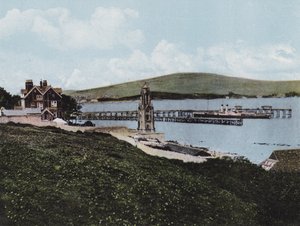 Molo i wieża zegarowa, Swanage autorstwa English Photographer