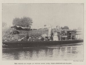 Książę Walii w Penton Hook Lock, niedaleko Chertsey-on-Thames autorstwa English Photographer