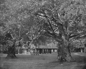 Herbaciarnia Królowej w Frogmore (zdjęcie czarno-białe) autorstwa English Photographer