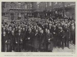 Odbudowa Tabernakulum Spurgeons, Konferencja Stowarzyszenia Ewangelickiego Kolegium Pastorów oglądając postęp prac autorstwa English Photographer