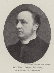 Wielebny Edgar Sheppard, nowy kanonik Gloucester autorstwa English Photographer