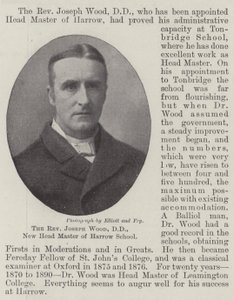 Wielebny Joseph Wood, DD, nowy dyrektor szkoły Harrow School