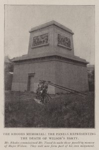 Pomnik Rhodesa, panele przedstawiające śmierć Wilsona autorstwa English Photographer