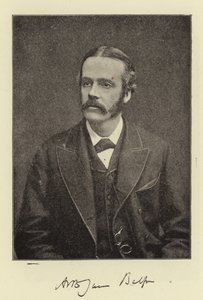 Prawicowy Hon Arthur James Balfour, poseł, sekretarz generalny Irlandii i przyszły przywódca Partii Konserwatywnej autorstwa English Photographer