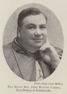 Właściwy wielebny John Baptist Cahill, nowy biskup Portsmouth autorstwa English Photographer