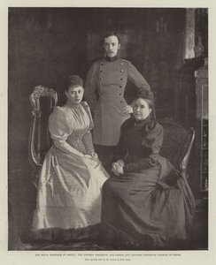 Królewskie Małżeństwo w Berlinie, Cesarzowa Fryderyka i Książę oraz Księżniczka Fryderyk Karol Heski autorstwa English Photographer