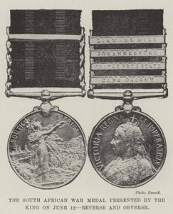 Medal Wojenny Republiki Południowej Afryki wręczony przez króla w dniu 12 czerwca autorstwa English Photographer