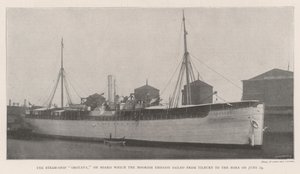 Parowiec Orotava, na którym 24 czerwca ambasada Maurów wypłynęła z Tilbury do Nore autorstwa English Photographer