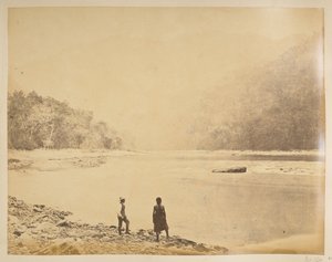 Teesta w Bheerkotee.  Widoki Darjeeling. 1870 autorstwa English Photographer