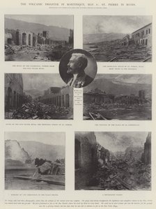 Katastrofa wulkaniczna na Martynice, 8 maja, St Pierre in Ruins